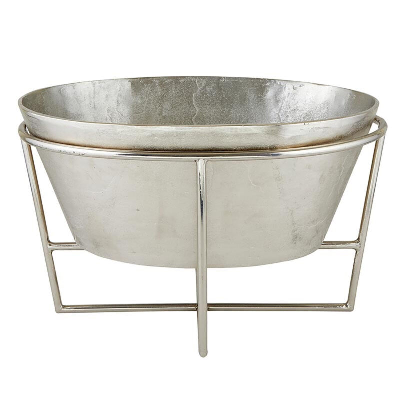Santa Barbara Design Studio Champagne Bucket Heavy Duty Metal Drink Holder Large Silver