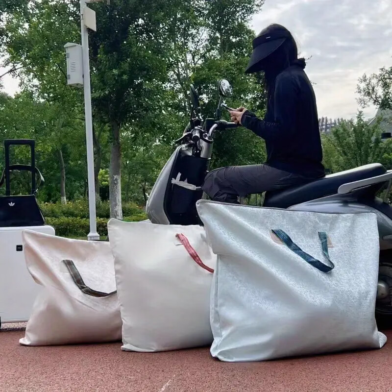 Shantou Lincun thickened clothes and quilt storage bag extra large capacity moving packing bag moisture-proof luggage bag cloth for outing students large moving bag 70*90cm random color