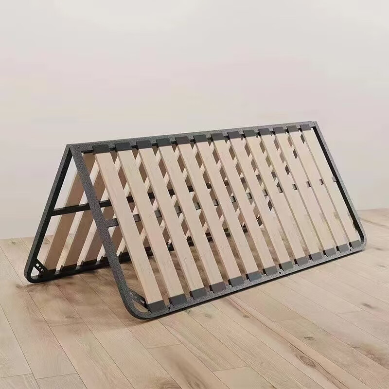 Jieshun row frame bed frame tatami encrypted thickened bed board solid wood dragon frame bracket steel frame custom foldable solid wood 10CM board upgraded version without feet 80CM*200CM