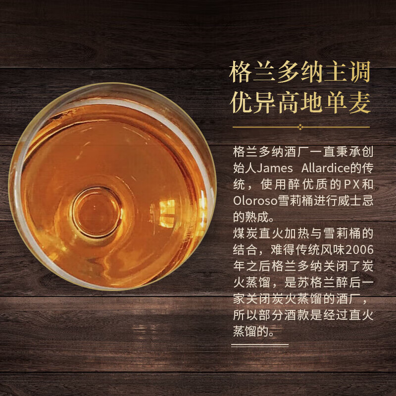 GLENDRONACH 12 Years Old Scottish Highland Single Malt Whiskey 700ml 43% Square Gift Box New Year Gift