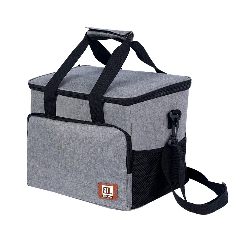 Leo Bailey Insulated Box Outdoor Outdoor Portable Ice Bag Takeaway Food Delivery Insulated Bag Camping Picnic Bag 27L Large Black