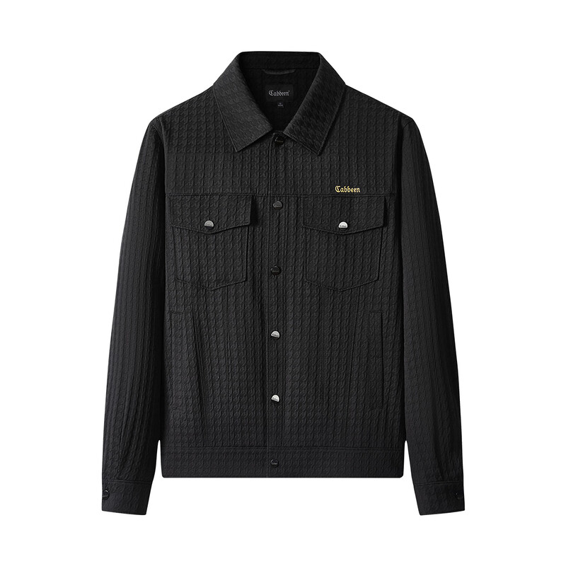 Carbine Houndstooth Textured Jacket 24 Autumn Jacket LOGO Embroidery Street Anthracite 01 52