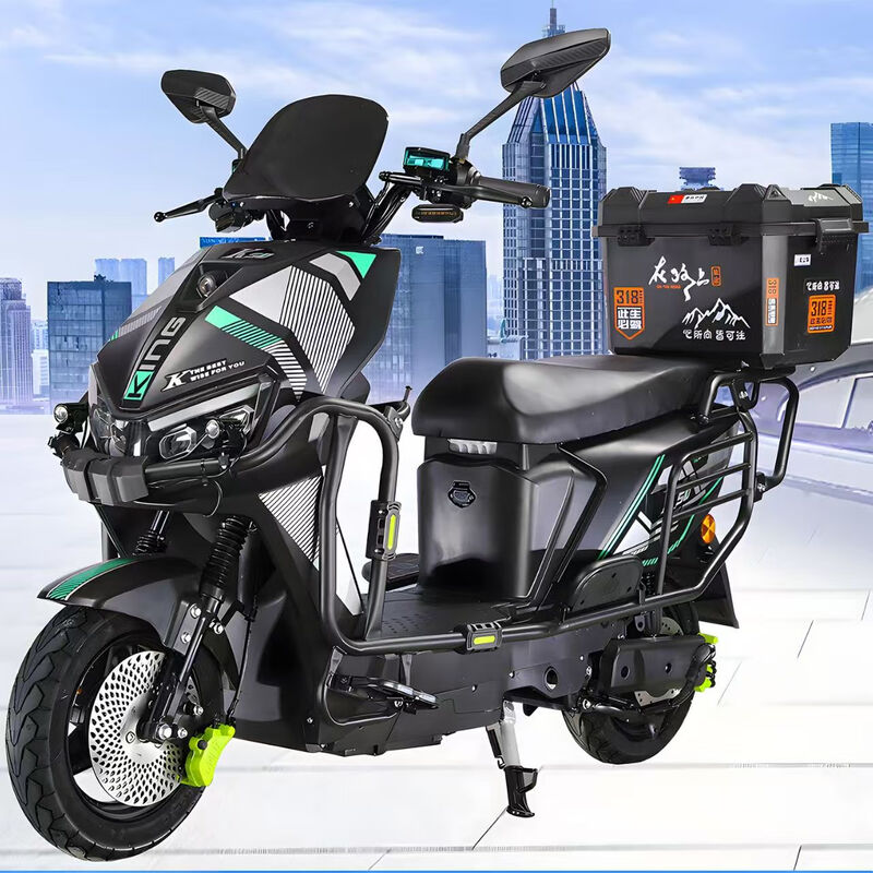 Blue Sky Mare Leopard Takeaway Electric Car Black Knight Electric Car 72 High Speed Battery Swap Long Distance Running King Pedal Battery Car Fishing Top Equipped with 72V60A Lithium Battery + Rechargeable 48