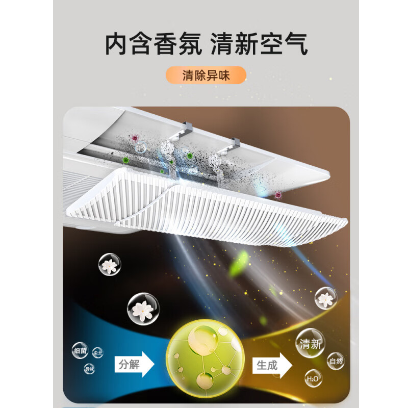 Suitable for central air conditioning outlet windshield, anti-direct blowing windshield, air-conditioning guide, office ceiling-mounted ceiling unit, double-layer fragrance purification model - 4 pieces, 50-73 cm telescopic, not picky