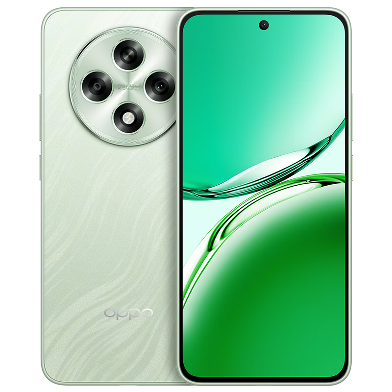 99% new OPPO A3i Plus 12GB+256GB Pine Leaf Green New Durable Ares Super Hard Core Anti-fall and Wear-Resistant OLED Ultra-Bright Sunshine Screen 5G Smartphone Android Can Check the Quality Inspection Report