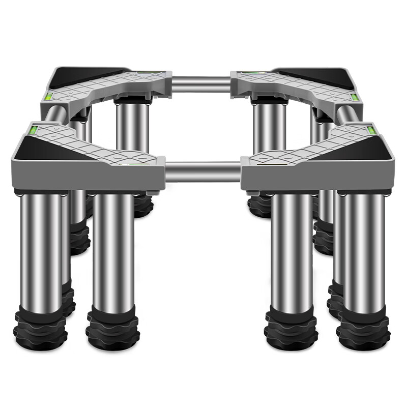 Suitable for heightened stainless steel feet, fully automatic pulsator drum washing machine base, universal refrigerator base, ice making rack, 4 feet (total shelf height 29-32cm) gray