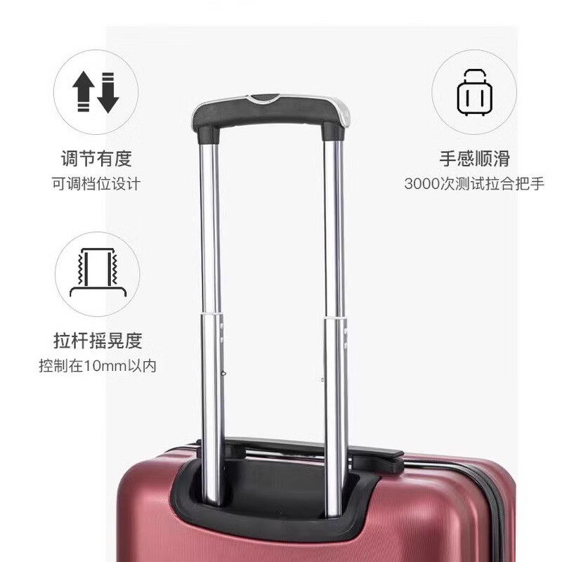 Kangaroo small suitcase, thickened and scratch-resistant business boarding case, PC suitcase, universal wheel trolley case, free checked password box, black (anti-scratch PC material + alloy trolley) 18 inches (lightweight boarding case)