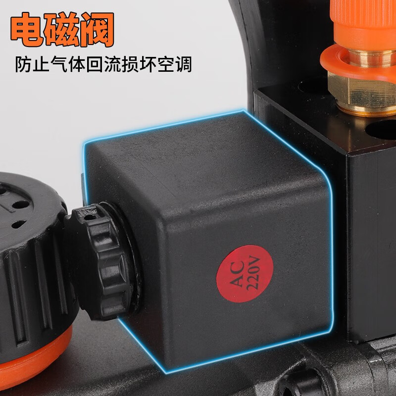 Ruby air conditioner vacuum pump 1 liter 2 liter 4 liter refrigerator car filtration deaeration vacuum machine pump full copper coil single pole 4 liter negative pressure meter solenoid valve imitation reflux (suitable