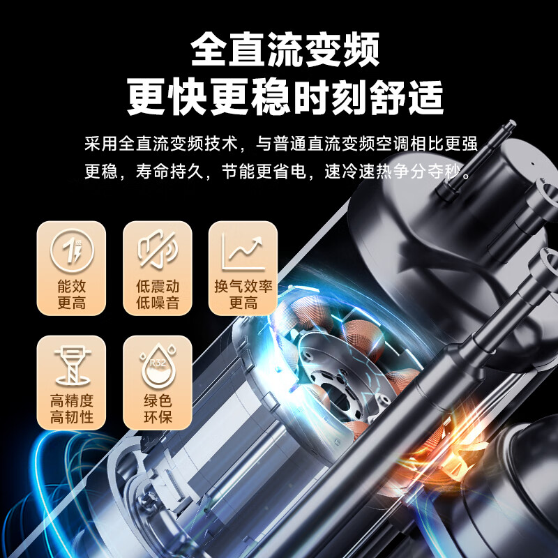 Panasonic air conditioner hanging 1 horse light net star new level energy efficiency frequency conversion cooling and heating power saving original compressor nanoyi sterilization healthy wind national subsidy QD26K410Q