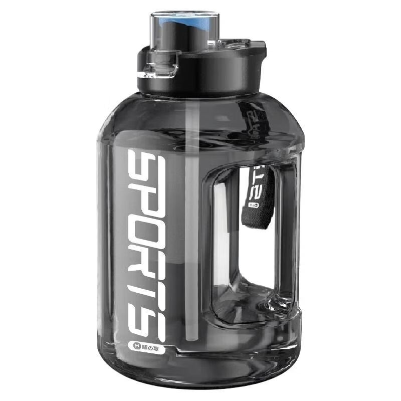 LNGA LANDGRE Germany imported quality tons of tons of extra large capacity water cup 2025 new men's sports fitness large kettle portable women's black food grade PC can hold hot water 1700ml