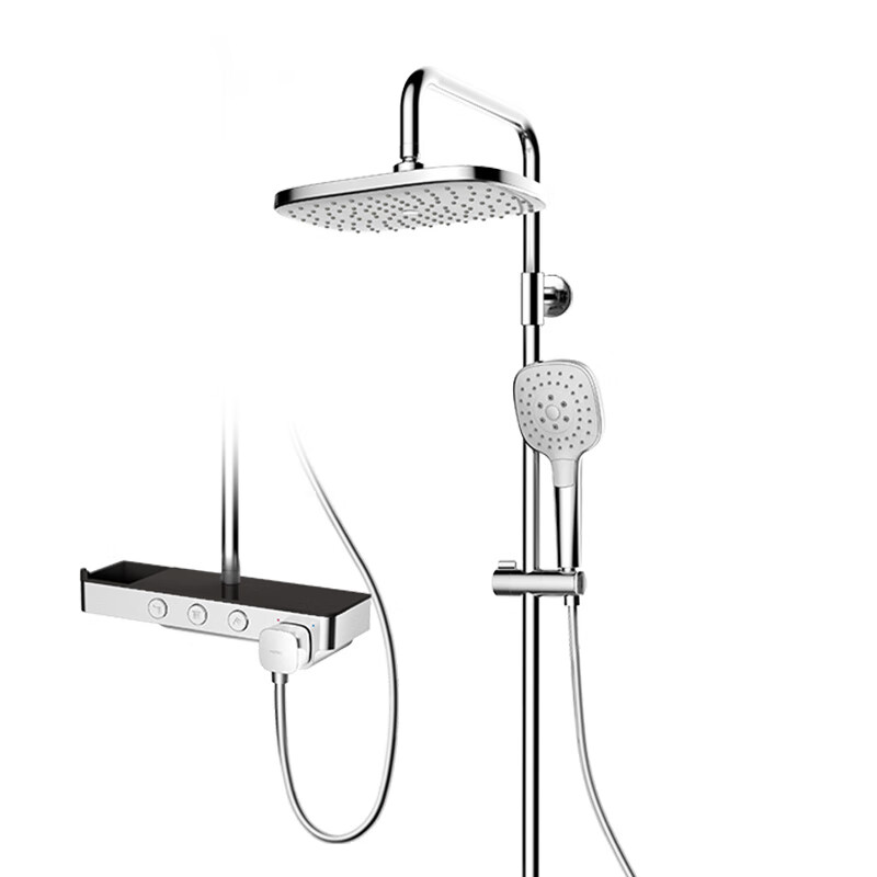 Hengjie (HEGII) HMF115-333A-BC black shower head set bath and toilet nozzle Red Star Macalline white