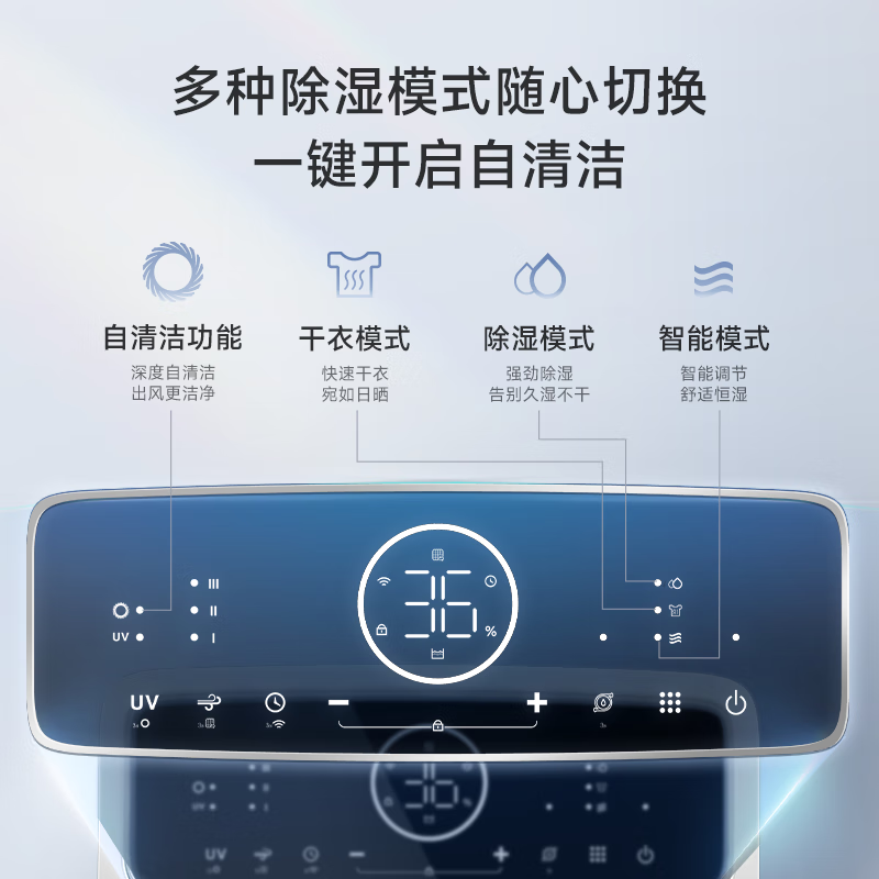 Honeywell dehumidifier/dehumidifier 50L/day household large dehumidification capacity basement large apartment living room moisture absorption sterilization self-cleaning upper drainage intelligent control TP-MAX-50-CVA-W