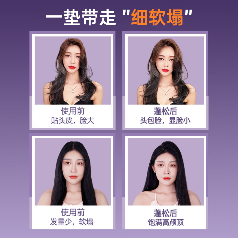 Treya corn clip fluffy splint mini portable high cranium corn silk clip negative ion perm wand fluffy hair root Christmas gift TM20 white