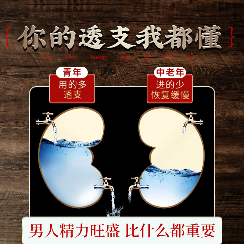 Used in the inner court: Ginseng, Wolfberry, Red Dates, Longan, Black Mulberry, Maca, Polygonatum Polygonatum, Eucommia Male Flower, Six Treasures Men's Kidney Replenishing, Eight Treasures Health Tea, 1 box, 40 small bags, Men's Nourishing Five Treasures Tea, can be paired with Men's Kidney Replenishing and Strengthening Tea.