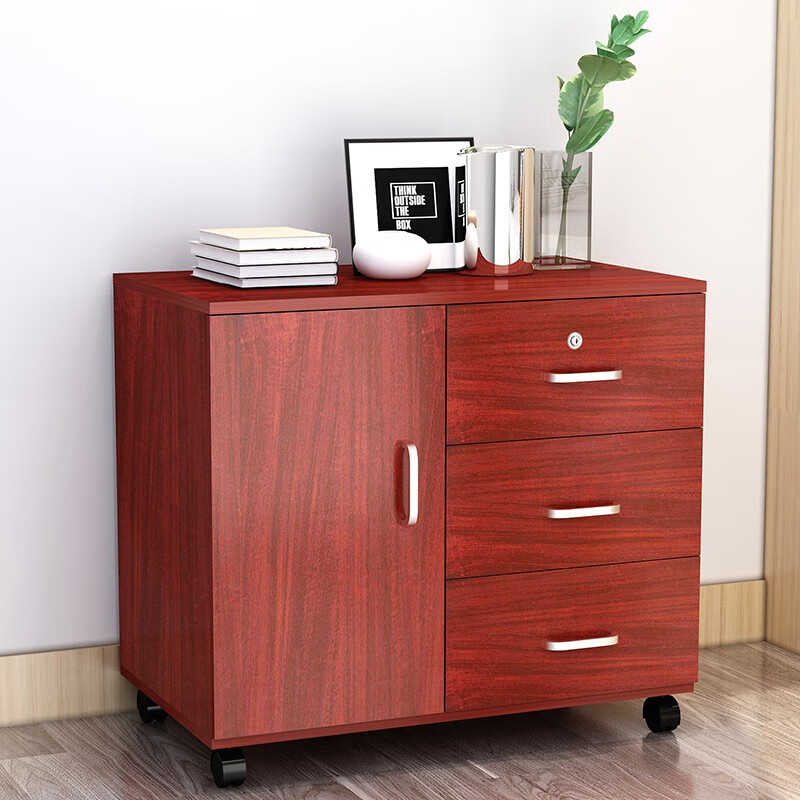 Wooden Filing Cabinet Office Cabinet Bedside Cabinet With Wheels