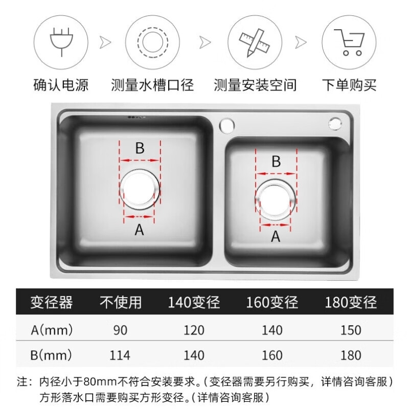 Yuku N60 garbage disposer household kitchen food waste shredder fully automatic wet garbage disposer Yuku classic N60-garbage disposer