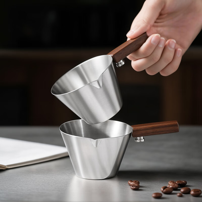 CLITON304 stainless steel coffee extraction cup with scale small milk cup ounce cup espresso measuring cup 120ml