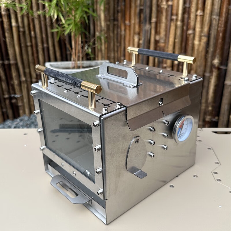 Outdoor barbecue grill household smokeless stainless steel small portable charcoal camping courtyard indoor new thickening fully equipped