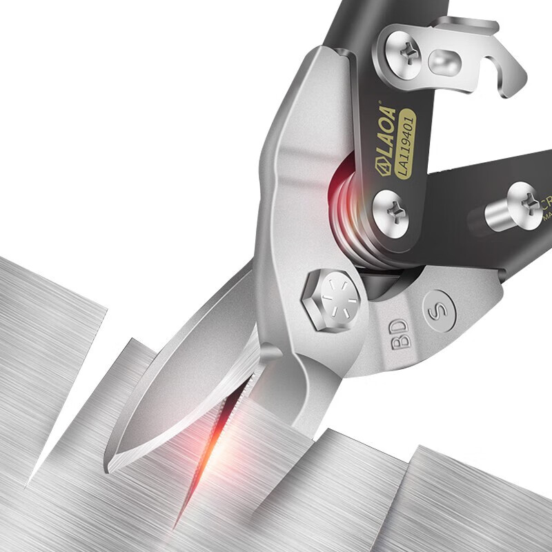 LAOA old A household aviation shears iron scissors strong keel scissors 11 inches long straight head LA119404