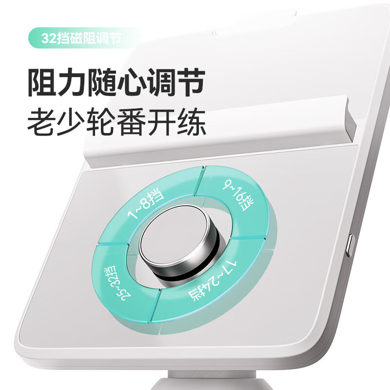 Merrick Q3 magnetic rowing machine MR-R21 smart home 32-stop resistance adjustment aerobic paddling sports equipment white solid wood aluminum rail version MR-R21W1