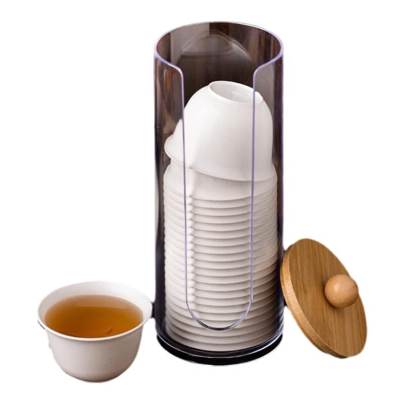 Disposable Kung Fu tea cup, high-end tea cup, rice fragrant cup, small tea cup, rice husk tea cup, hardened, thickened and anti-scalding, white 100 pieces