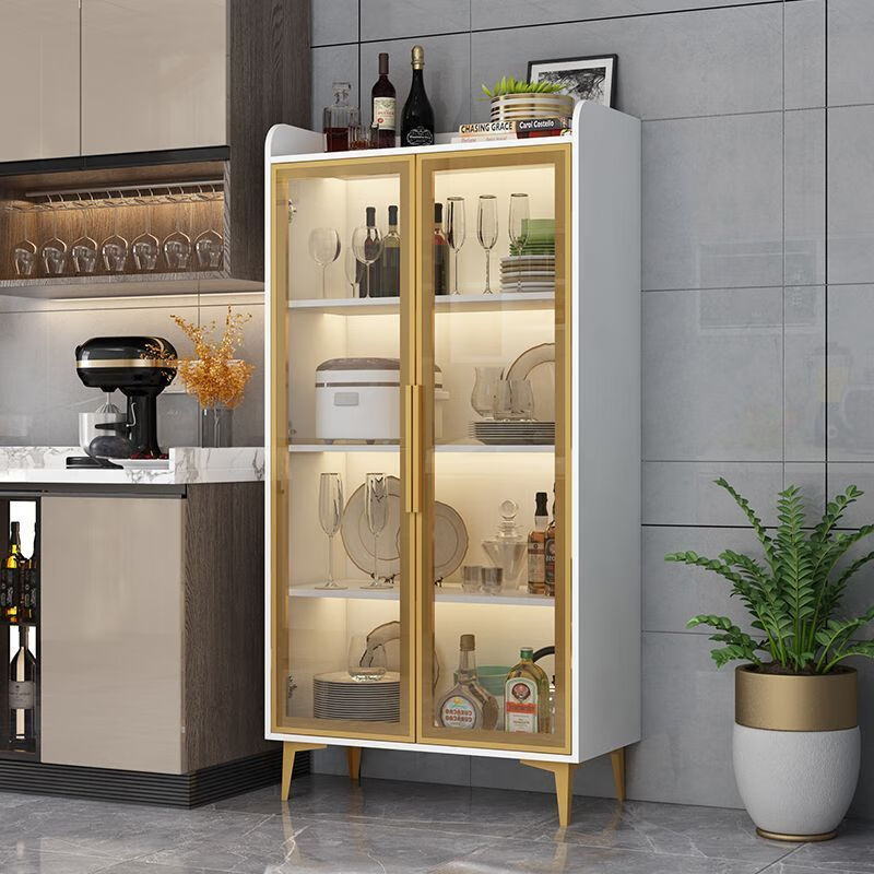 Boyi sideboard modern minimalist cupboard living room wall wine cabinet household multi-functional tea cabinet kitchen side storage cabinet doorless two-layer length 60*width 35*height 90cm