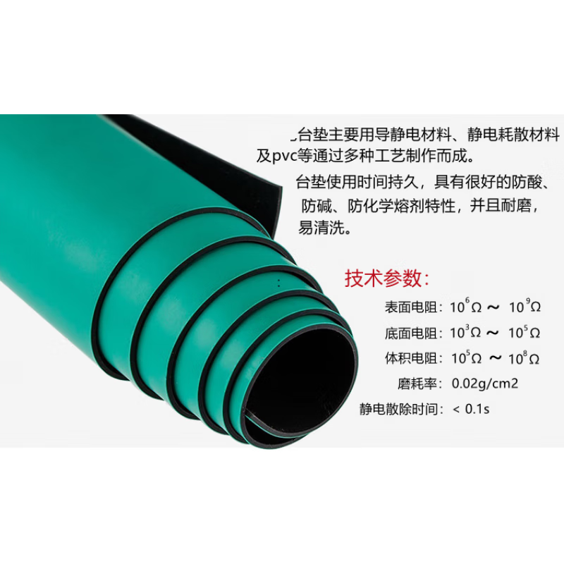 Leather and rubber workshop workbench rubber table mat laboratory tablecloth repair table mat insulating pad whole roll matte green 0.4m*10m*2mm