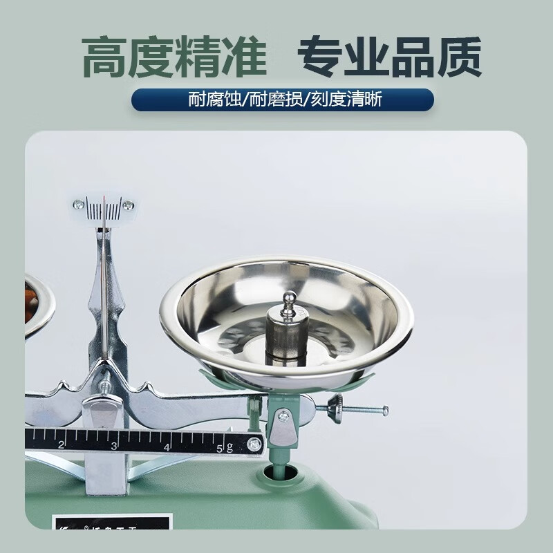 Qianqi accurate pallet balance scale small second grade mathematics, physics and chemistry laboratory high-precision student home physics balance scale preschool interest model 100 grams / accuracy 0.1 grams with weights