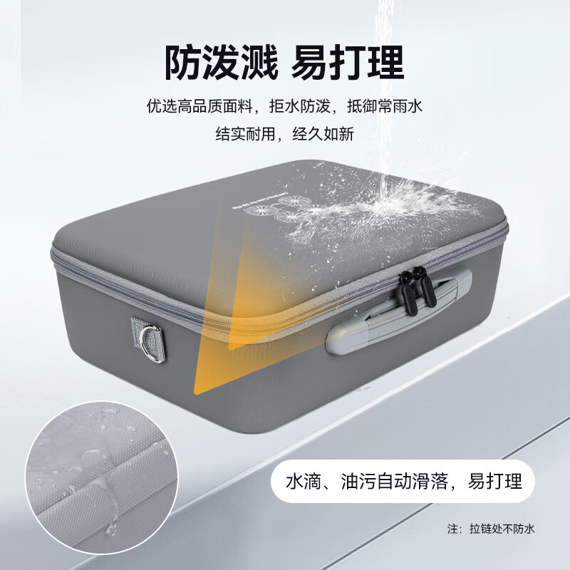 Shadow Craftsman is suitable for DJI DJI Flip storage bag, portable bag, folding drone bag, accessories storage box, safety protection box, protective box, shoulder crossbody backpack, portable waterproof and pressure-resistant gray PU hard shell Flip-free flight storage bag-universal remote control standard