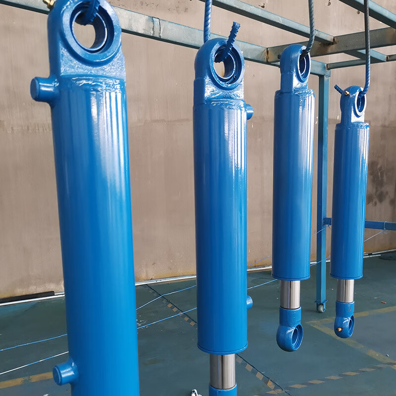 Oil cylinder hydraulic cylinder single and two-way lifting platform double-ear non-standard custom small freight elevator engineering cylinder complete set of accessories 8 tons inner diameter 80 rod diameter 50 stroke 800 national standard