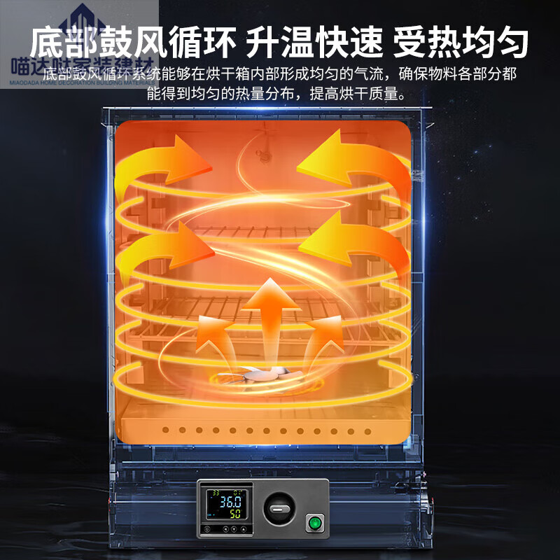 Jiuzhu electric blast drying oven thermostat oven laboratory drying box machine industrial vertical oven qs certification equipment elite version LCD model 101-2A 45*55*55