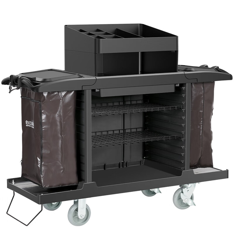 Baiyun cleaning trolley multi-functional cleaning vehicle guest room cleaning vehicle hotel linen vehicle room entrance hygiene service vehicle AF08159A AF08159B