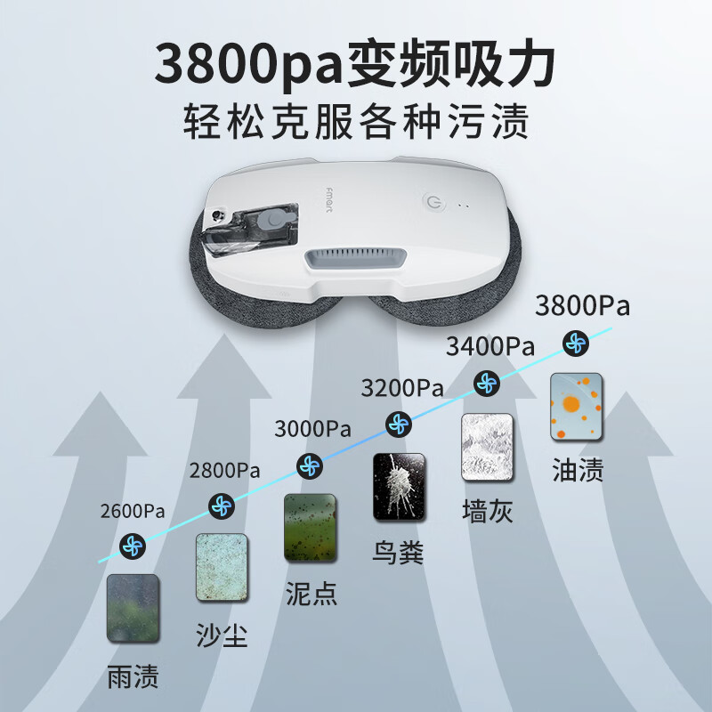 FMART intelligent remote control two-way water spray window cleaning robot electric glass cleaning robot wet and dry window cleaning machine high-rise T9 intelligent water spray + visual water tank + remote control operation