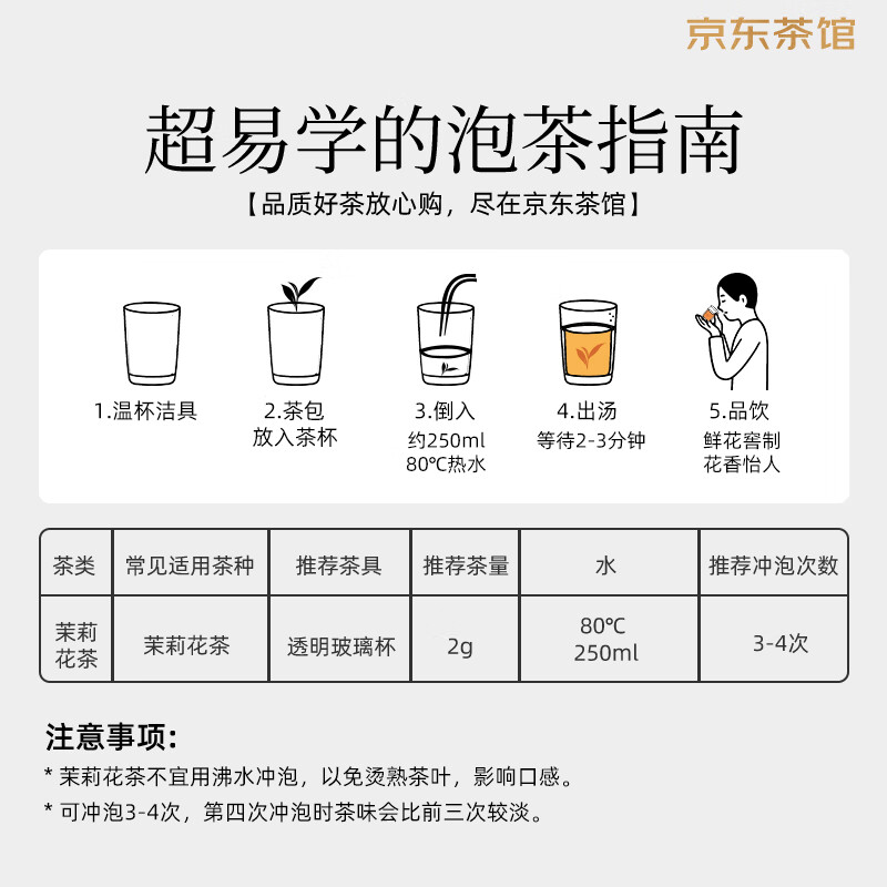 Lipton Jasmine Tea Anhui Huangshan 200g non-independent bag double bag tea bag office afternoon tea 2g*100 bag