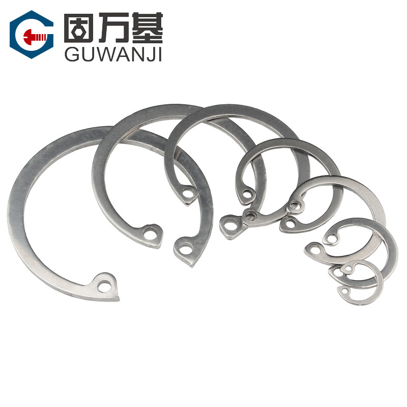 Guwanji 304 stainless steel hole circlip for bearing hole circlip C-type snap ring inner shaft buckle GB893 national standard 10 (50 pieces) 304 material