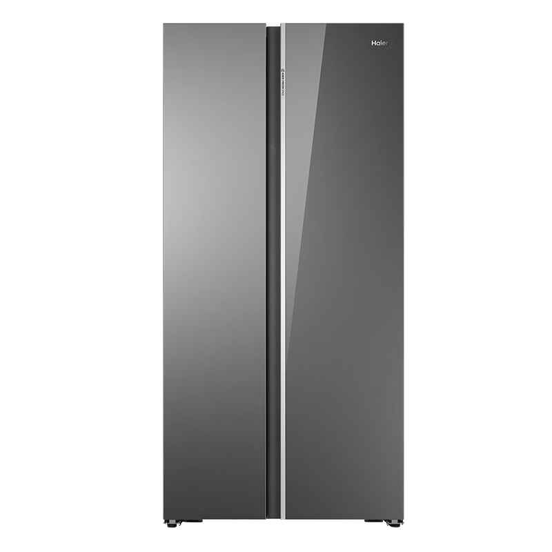 Haier refrigerator 515 liter double door side by side door 594mm ultra-thin zero embedded refrigerator first-class energy efficiency variable frequency large capacity refrigerator Boca gray tempered glass panel tempered glass panel + wet and dry storage + EPP ultra-clean + 594mm ultra-thin