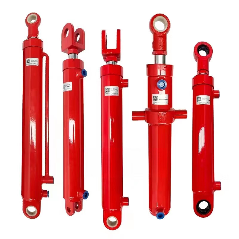 Oil cylinder hydraulic cylinder single and two-way lifting platform double-ear non-standard custom small freight elevator engineering cylinder complete set of accessories 8 tons inner diameter 80 rod diameter 50 stroke 800 national standard