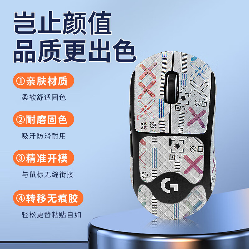 Logitech gpw second generation anti-slip mouse sticker gpw2 anti-slip sticker bullshit king second generation gpw first generation second generation third generation fourth generation Suzaku wireless mouse back sticker universal sweat-absorbent sticker pink printing (all-inclusive) GPW second generation free alcohol cotton