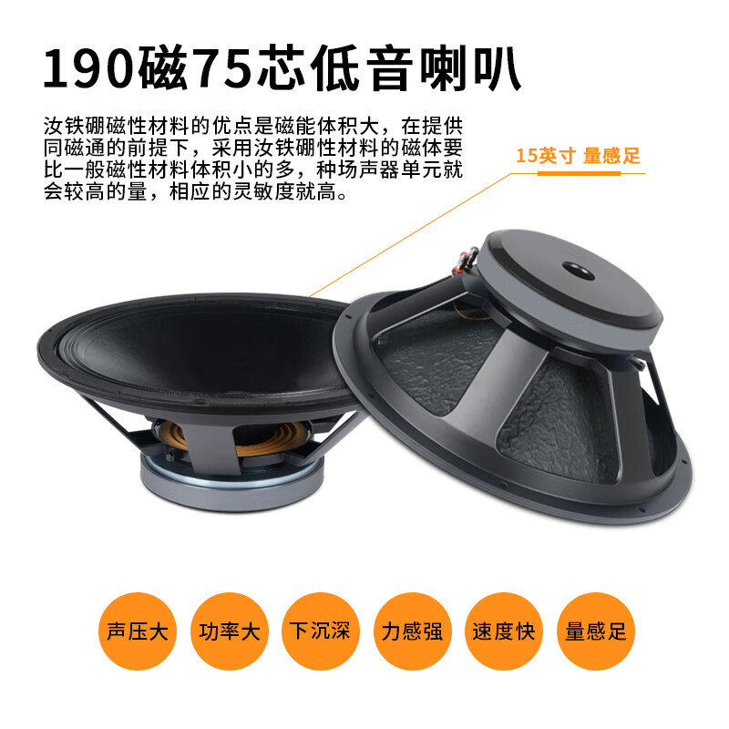 SHILE 15-inch professional stage speakers, large conference rooms, KTV private rooms, wedding outdoor performances, high-power speakers BM-15