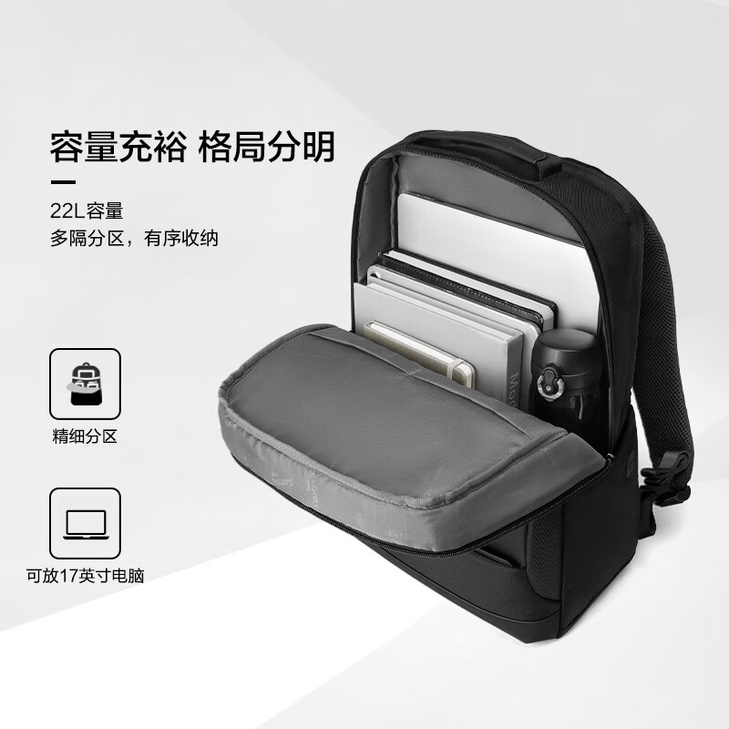 Samsonite Backpack 17-inch Laptop Bag Men's and Women's Backpack Business Travel Large Capacity Upgraded New Year Gift