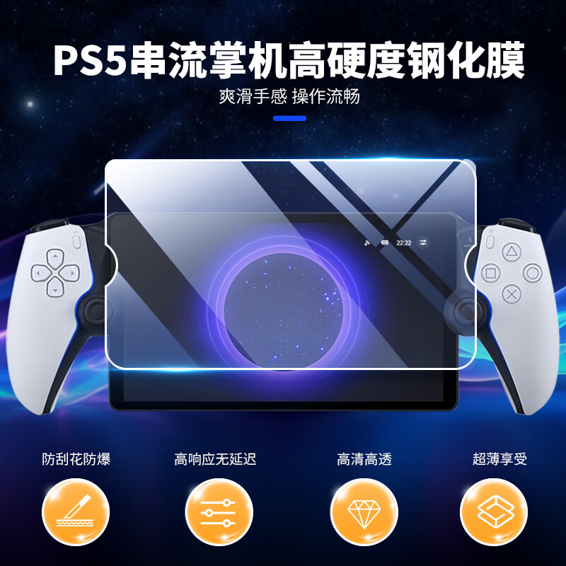 Good value IINE HD tempered film for PS5 Portal streaming handheld machine, ultra-thin, highly permeable, anti-oil, anti-fingerprint, anti-explosion and anti-fall PS5 game peripheral accessories L919