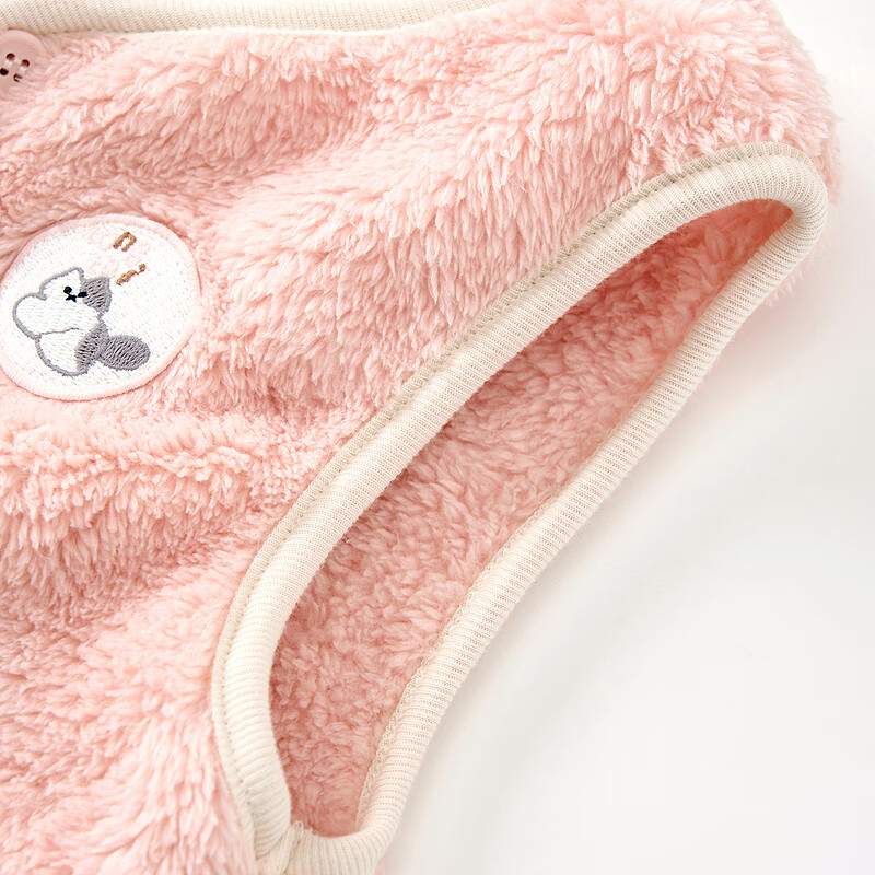 Tongtai (TONGTAI) baby vest spring and autumn children's clothes boys going out double-sided Antarctic velvet top girls casual waistcoat pink 100 cm