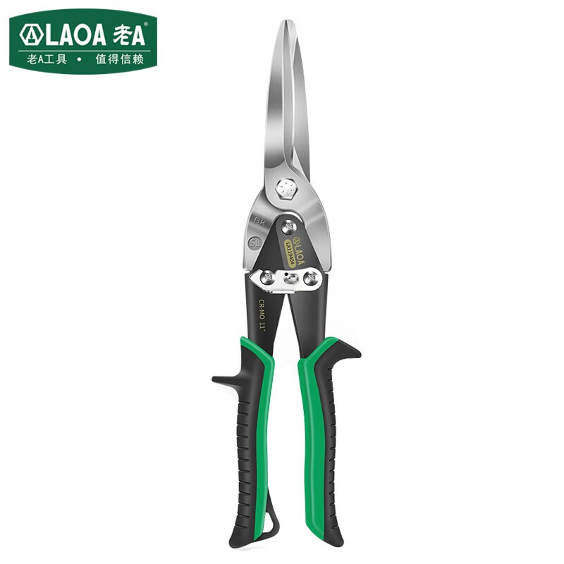 LAOA old A household aviation shears iron scissors strong keel scissors 11 inches long straight head LA119404