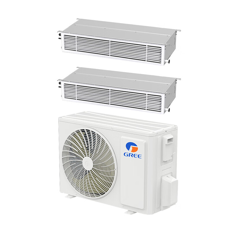 Gree (GREE) central air conditioner household one-to-two-to-three-to-four hanging machine/cabinet machine/duct machine multi-connected full DC frequency conversion first-level energy-efficiency central air-conditioning multiple indoor units optional 4 HP first-level energy efficiency one-to-two double duct indoor unit (2 HP + 3 HP)