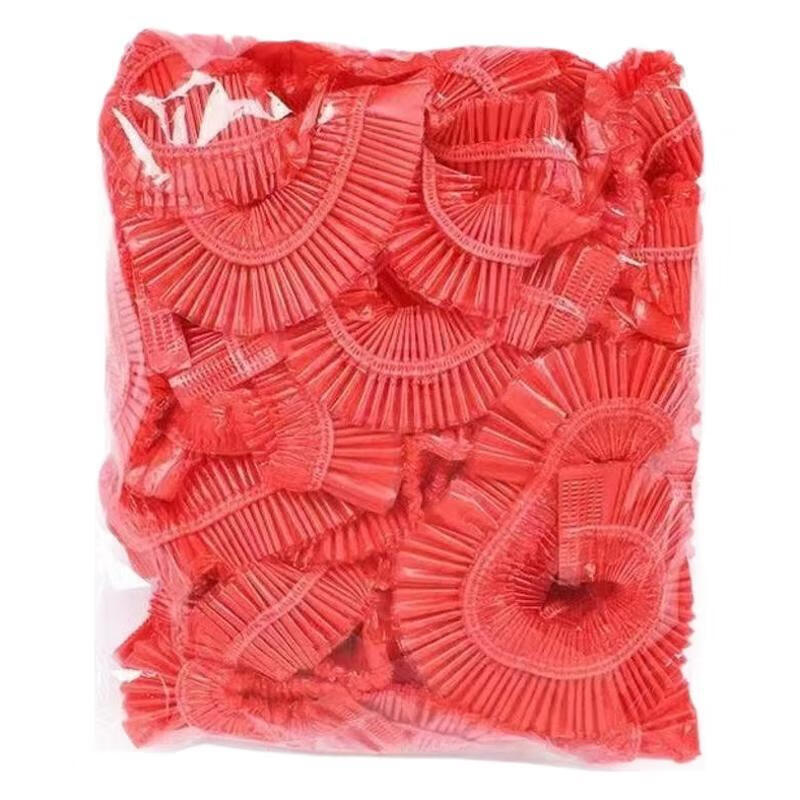 Hengzhijia disposable tablecloth elastic mouth table cover tablecloth rectangular table round table thickened transparent tablecloth mouth-shaped table cover round table diameter 2.2 meters | square table circumference within 6.6 meters festive red 10 pieces