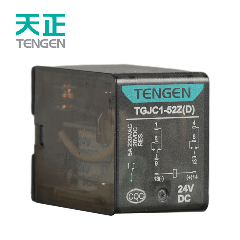Tianzheng Electric (TENGEN) small electromagnetic relay power delay 4 sets of conversion TGJC1-54Z AC and DC (Xinxiangyun 3.0) TGJC1-54Z A220V with light