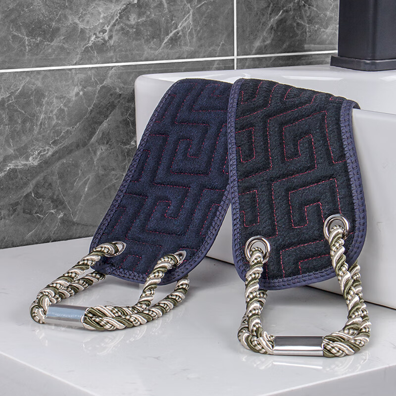 Jingyouyu Japanese bath towel men's special coarse sand strong mud rub painless double-sided thickened back rub strip household bath artifact second generation black widened and thickened reinforced upgrade