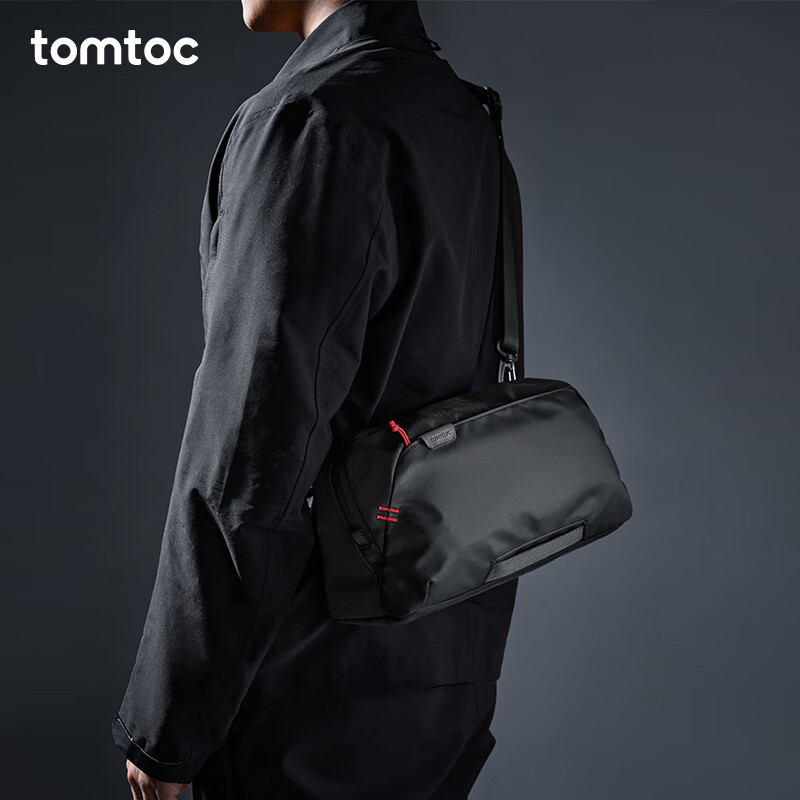 Tomtoc ROG Xbox Ally Storage Bag Steam Deck/Switch2 Storage Bag Crossbody Bag NS2 Handheld Bag Adapted to Rescuer LEGION2/ROG Handheld G47 Obsidian Black Can Hold Switch2