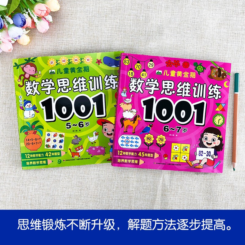 Children's Golden Period Mathematical Thinking Training 1001 5-7 years old (set of 2 volumes)