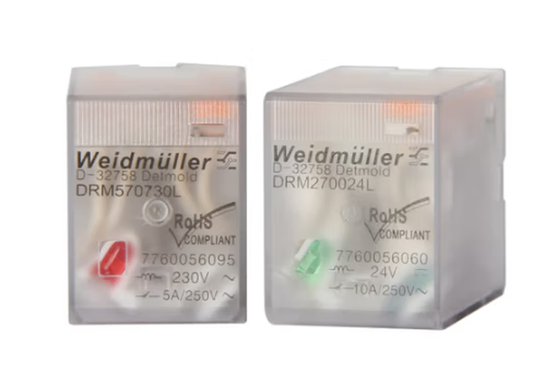 Weidmüller intermediate relay 24V with base 10A/250V (unit)